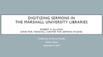 Digitizing Sermons in the Marshall University Libraries by Robert H. Ellison