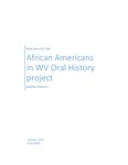 African Americans in WV Oral History Project Flyer