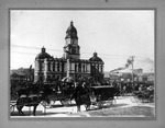 Political rally in front of Cabell County Courthouse, ca. 1900