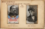 Cigarette favor-images of Pres. Grover Cleveland & Mrs. Cleveland.
