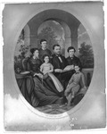 Print of "Gen. Grant and Family," ca. 1869 Print of "Kearsarge sinking the Alabama, June 19, 1864." by E. B. Bensell