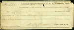 Issued by the Assistant Quartermaster's Dept. at Oxford, Miss., for "travellers" on the Mississippi Co. Railroad from Oxford to Grenada, Miss., 1865