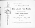 Program of the United Confederate Veteran Association 6th annual reunion in Richmond, Va., June 30-July 2, 1896.