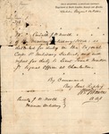 Special Order No. 276, issued by Gen. R.S. Ripley, Military Dist. of Dept of SC, Ga and Fla, Aug. 12, 1863.