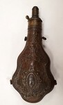 Fiddle style powder flask, Circa 1860