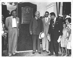 Fred Vinson at dedication of his birthplace monument, 1950