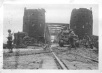 Bridge at Remagen, Ger. after capture by U.S. troops, 1945