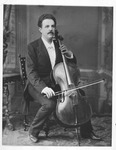 Victor Herbert with his cello, Stuttgart, Germany, 1883