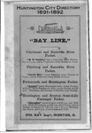 1891-1892 "Bay Line" steamboat schedule