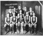 Cam Henderson with Bristol High School team, 1916