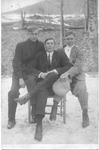 Cam Henderson (center) with two Cherry Camp Run students, 1911