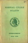 1956-1958 Marshall College Bulletin