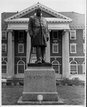 Collis P. Huntington statue in front of C&O station, Huntington, WV, ca. 1960's