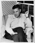 Jesse Stuart at his home office, ca. 1957