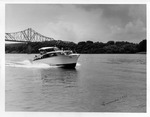 Dr. Carl Hoffman & family on boat on Ohio River, Summer 1955