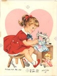 Girl at sewing machine