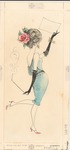 Well-dressed woman with cigarette and piece of paper