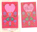 Pink folk style Valentine's card