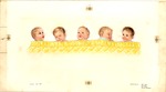 Five babies covered by yellow quilt