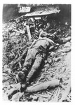 WWII Pacific Theater, combat photo: dead Japanese soldier