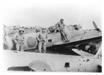 WWII Pacific Theater, combat photo: destroyed Japanese Ki-21 bomber(?)