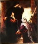 Victor Animatograph lantern slide: Mary at the Tomb