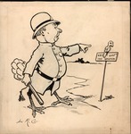 Original sketch "Keep off the Grass," for Puck Magazine, ca. 1890
