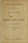 Inaugural Address, Delivered Before the Board of Trustees of Hampden-Sidney College, January 10th, 1849 by Lewis Warner Green