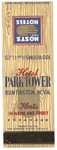 Paper matchbook from Park Tower Hotel, Huntington,WVa, col.