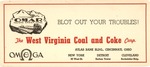 Business blotter for WVa Coal & Coke Corp, Cincinnati, Oh, with mines in WVa., col.