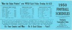 1950 Huntington area high school football schedule, including Marshall College, col.