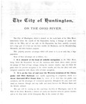 Promotional leaflet promoting new City of Huntington, ca. 1871-72, b&w.