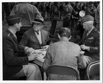 Franklin Delano Roosevelt and U.S. officers at French Morocco, Jan. 21, 1942