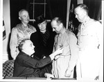 Franklin Delano Roosevelt awarding Medal of Honor to Gen. Jimmy Doolittle, May 19, 1942