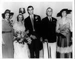 Franklin Delano Roosevelt and Eleanor at son John's wedding, June 18, 1938, in Mass.