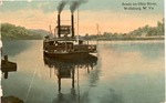 Ferry boat on the Ohio River, Wellsburg,W.Va., 1916