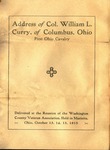 Address of Col. William L. Curry of Columbus, Ohio, 1915 by Marshall University Special Collections