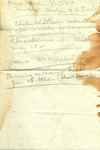Handwritten Notes pertaining to Dr. John Booth, 1961