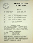 League of Women Voters of the Huntington Area Bulletin, January, 1971
