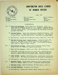 League of Women Voters of the Huntington Area Bulletin, March, 1975