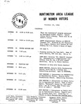 Huntington League of Women Voters, October 19, 1982