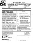 LWV Bulletin, April, 1997 by League of Women Voters of the Huntington Area