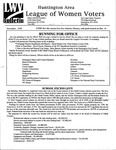 LWV Bulletin, November, 1999 by League of Women Voters of the Huntington Area