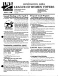 LWV Bulletin, March, 1995 by League of Women Voters of the Huntington Area