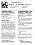 LWV Bulletin, January, 2001 by League of Women Voters of the Huntington Area