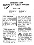 LWV Bulletin, September, 2001 by League of Women Voters of the Huntington Area