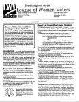 LWV Bulletin, April, 2000 by League of Women Voters of the Huntington Area