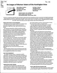 LWV Bulletin, February, 2014 by League of Women Voters of the Huntington Area
