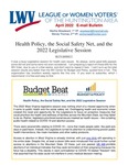 League of Women Voters of the Huntington Area E-mail Bulletin, April 2022