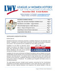 League of Women Voters of the Huntington Area E-mail Bulletin, November 2022